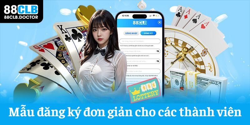 Mẫu đăng ký đơn giản cho các thành viên mới tại trang web